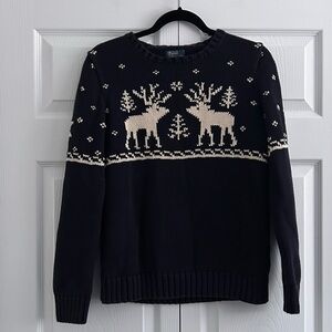 Vintage Polo Ralph Lauren Nordic Cotton Knit Chunky Sweater.